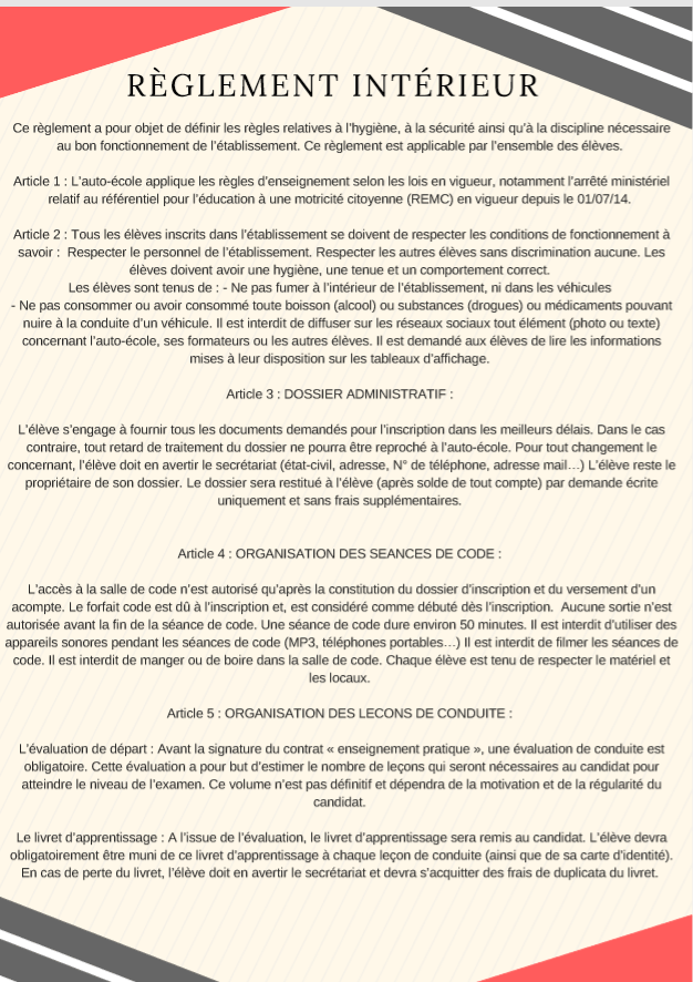 reglement interieur 1